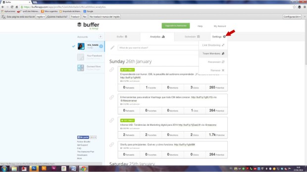 Cómo programar tuits con Buffer