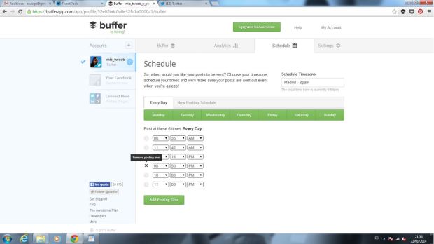Cómo programar tuits con Buffer