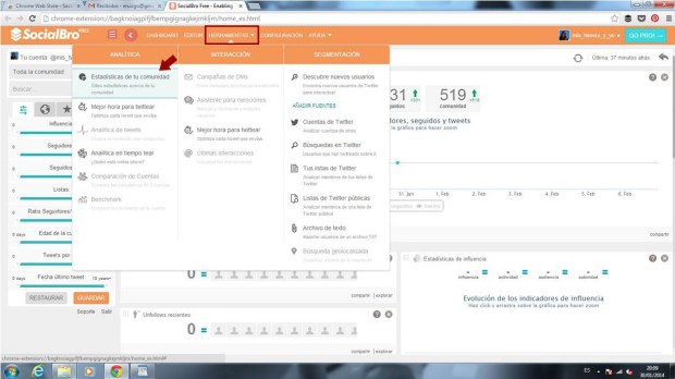 SocialBro - Gestión de twitter para Community Managers