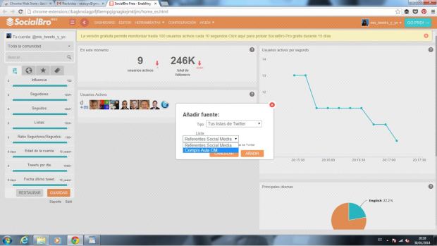 SocialBro - Gestión de twitter para Community Managers