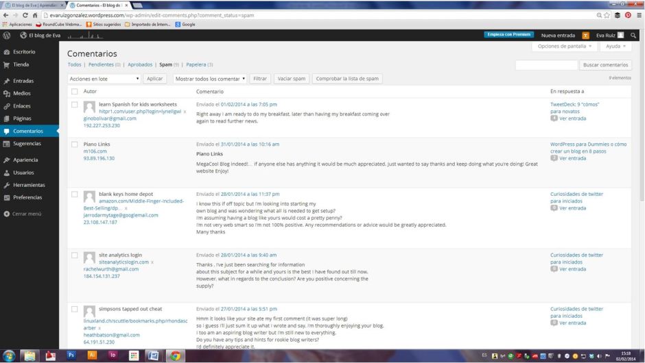 Wordpress desde cero - El Escritorio y la Tienda