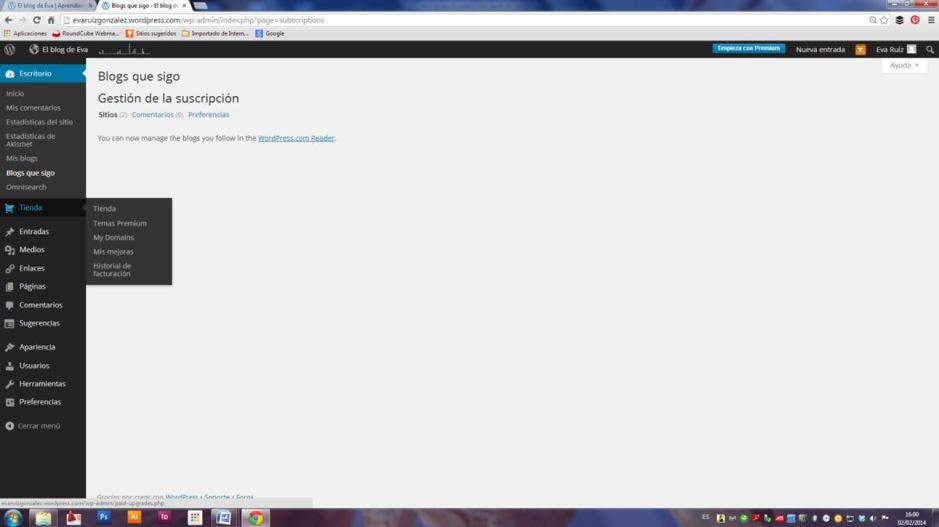Wordpress desde cero - El Escritorio y la Tienda